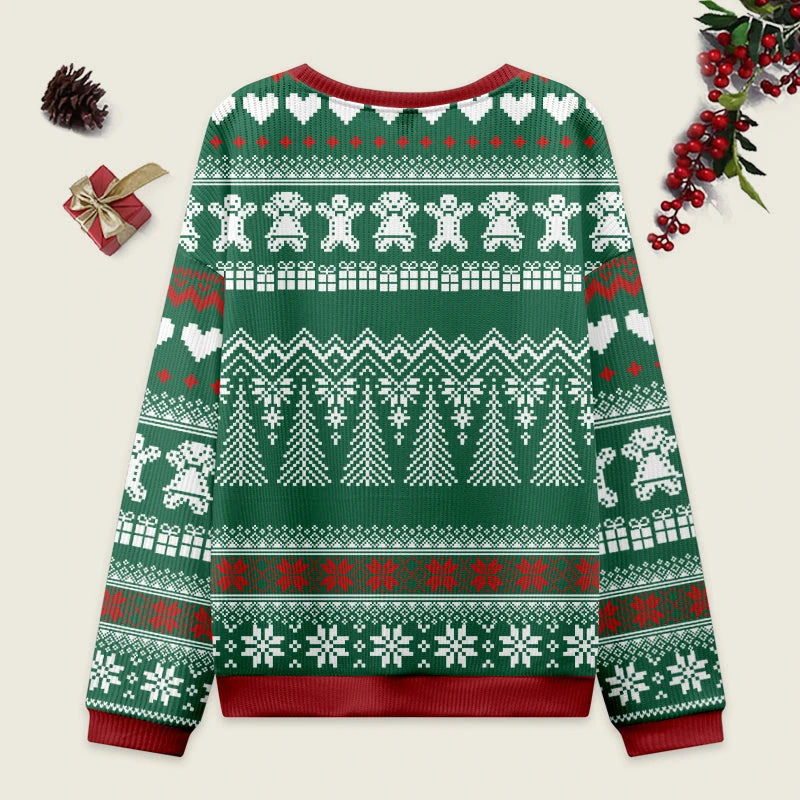 Tokyo-Tiger Japanese Daruma Green Christmas Ugly Sweatshirt