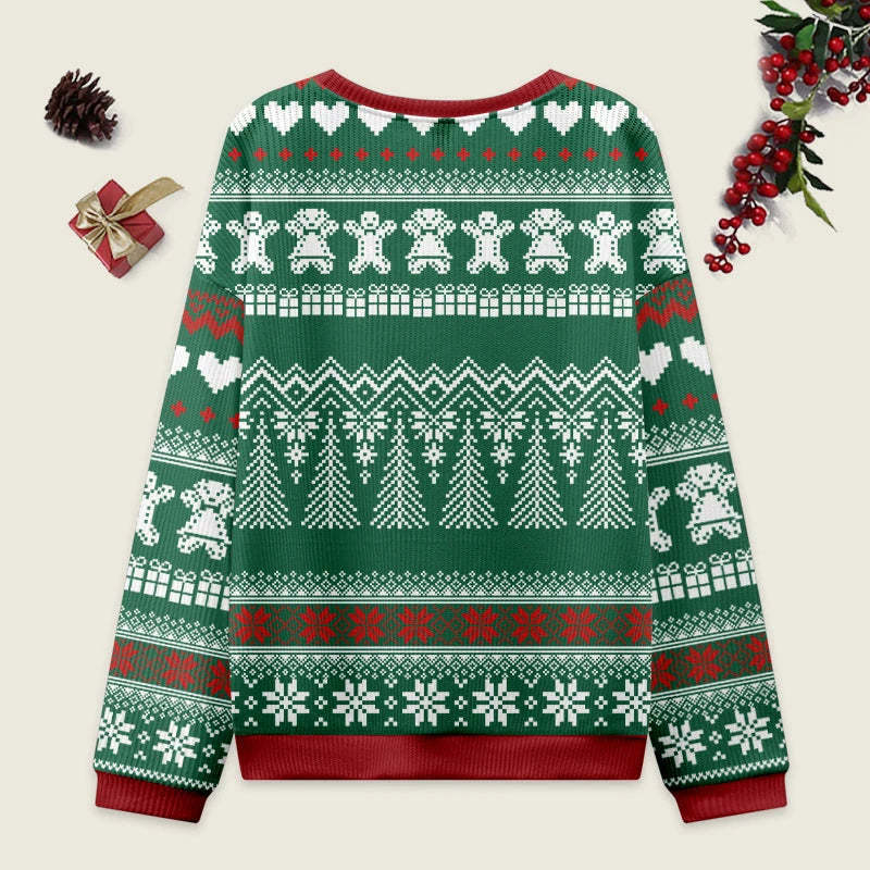 Tokyo-Tiger Japanese Daruma Green Christmas Ugly Sweatshirt