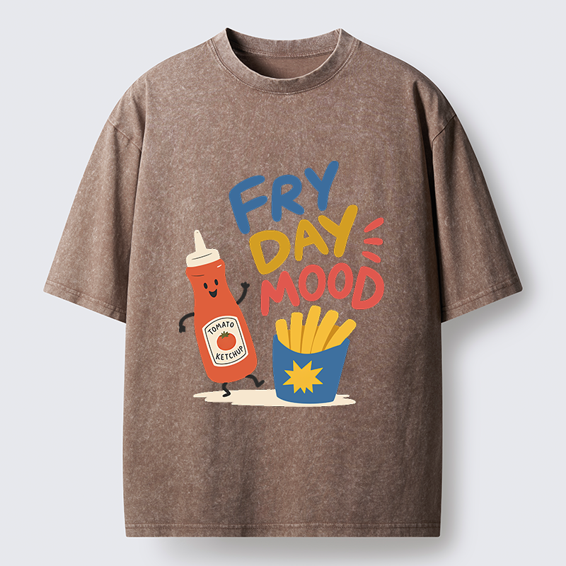Tokyo-Tiger Fry Day Ketchup Mood Washed T-Shirt