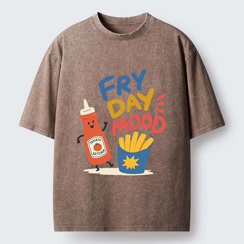 Tokyo-Tiger Fry Day Ketchup Mood Washed T-Shirt