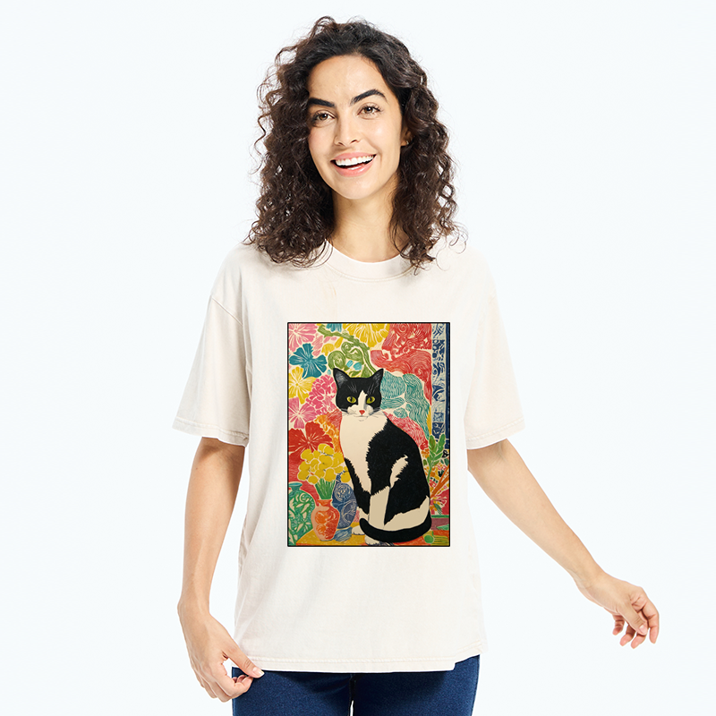 Tokyo-Tiger Silence And Petals Washed T-Shirt