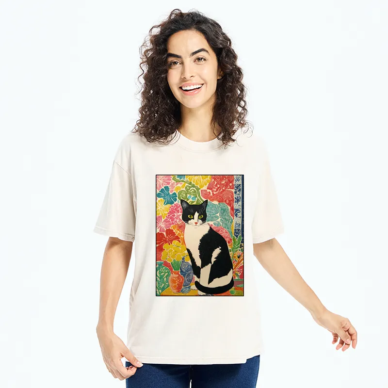 Tokyo-Tiger Silence And Petals Washed T-Shirt