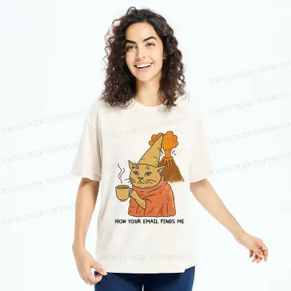 Tokyo-Tiger Funny Orange Cat Washed T-Shirt
