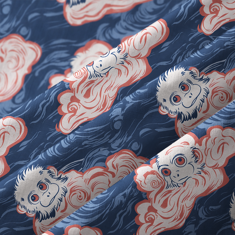 Tokyo-Tiger Mischievous Monkeys In Clouds Aloha Hawaiian Shirt