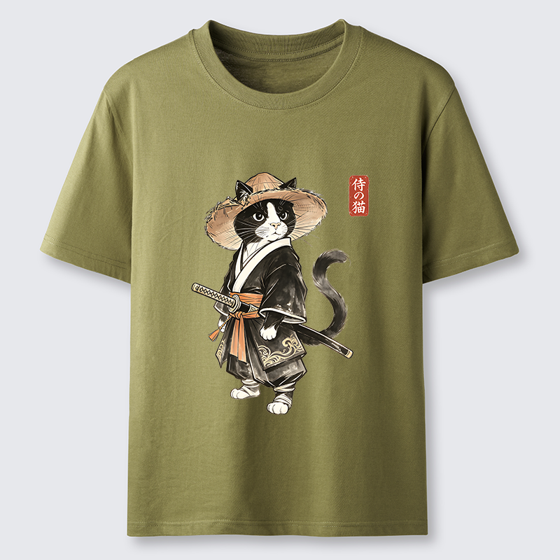Tokyo-Tiger Funny Samurai Cute Cat Classic T-Shirt