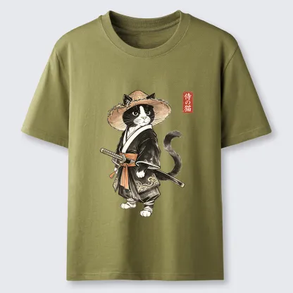 Tokyo-Tiger Funny Samurai Cute Cat Classic T-Shirt