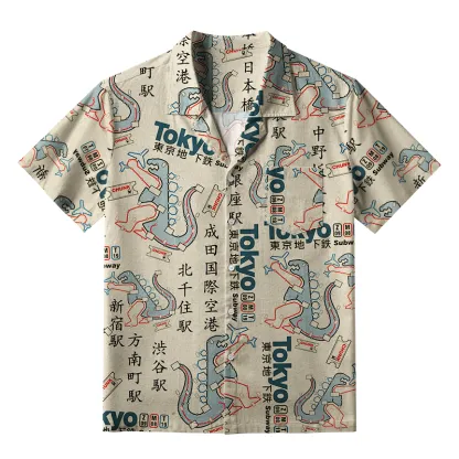 Tokyo-Tiger Funny Tokyo Subway Map Aloha Hawaiian Shirt