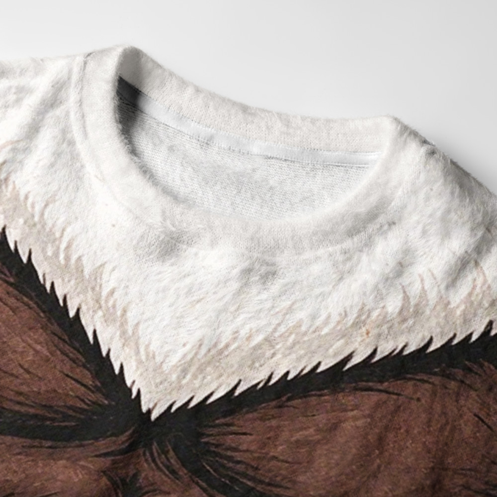 Tokyo-Tiger Krampus Is Coming Fuzzy Christmas Ugly Sweatshirt