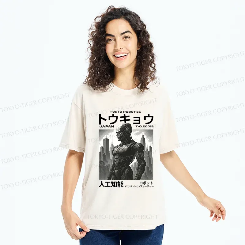 Tokyo-Tiger Humanoid Machine Washed T-Shirt