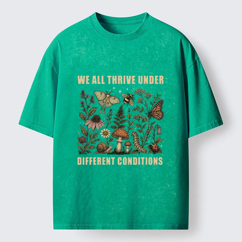Tokyo-Tiger Retro Woodland Flora Bug Washed T-Shirt