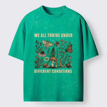 Tokyo-Tiger Retro Woodland Flora Bug Washed T-Shirt