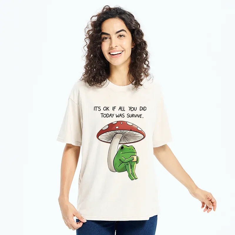 Tokyo-Tiger Frog That Is Indifferent To Everything Washed T-Shirt