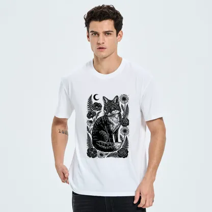 Tokyo-Tiger Wild Fox Floral Vibe Classic T-Shirt