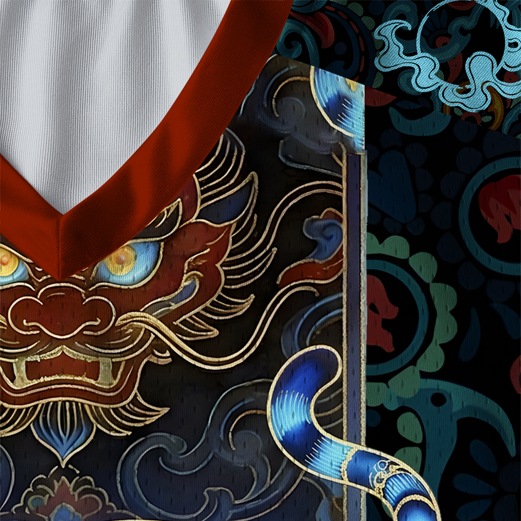 Tokyo-Tiger Forge Yourself Azure Tiger Paneled Long Sleeve Jersey