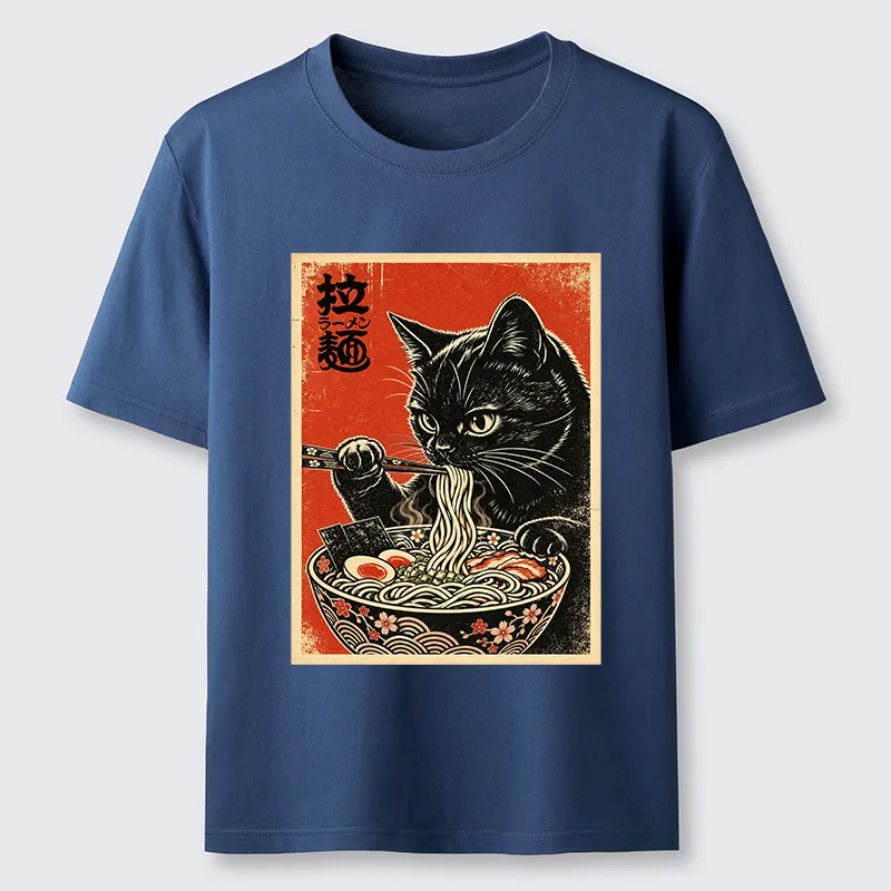 Tokyo-Tiger Japanese Ramen Cat Art Classic T-Shirt
