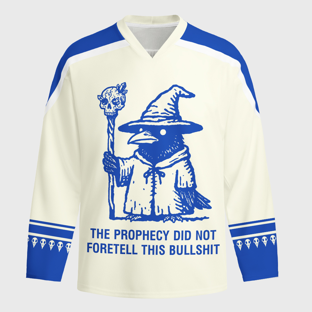 Tokyo-Tiger Sarcastic Prophecy Crow Witch Long-Sleeve Hockey Jersey