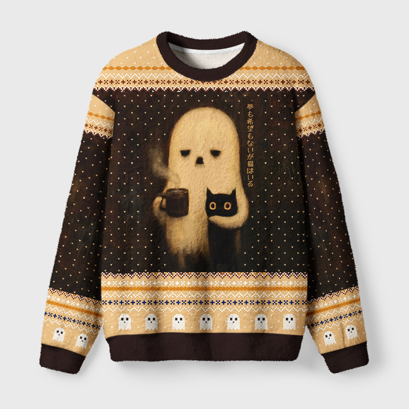  Tokyo-Tiger No Hope But A Cat Fuzzy Christmas Ugly Sweatshirt
