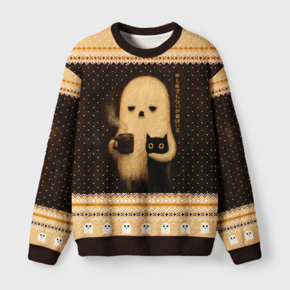  Tokyo-Tiger No Hope But A Cat Fuzzy Christmas Ugly Sweatshirt