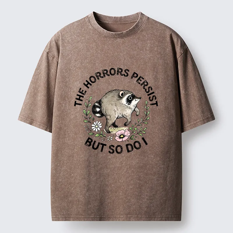 Tokyo‑Tiger Jimothy Raccoon Funny Meme Washed T‑Shirt
