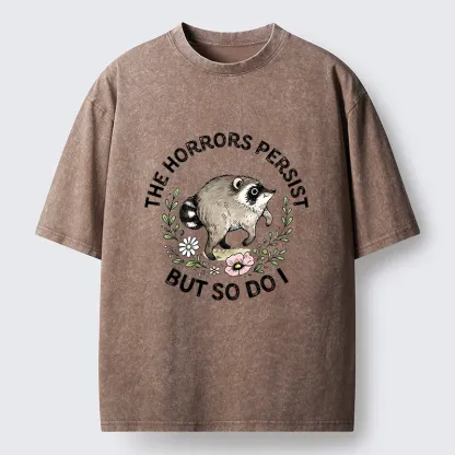 Tokyo‑Tiger Jimothy Raccoon Funny Meme Washed T‑Shirt