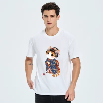 Tokyo-Tiger Cat Dressed As A Geisha Funny Classic T-Shirt