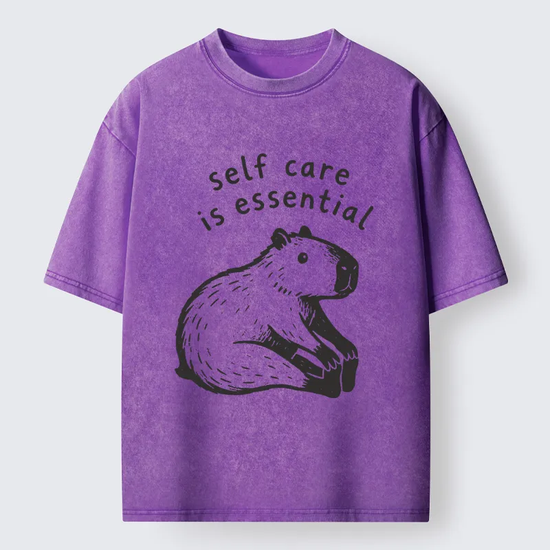 Tokyo‑Tiger Chill Capybara Meme Washed T‑Shirt