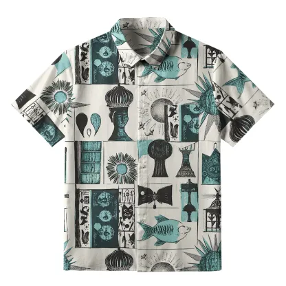 Tokyo-Tiger Mystical Art Objects Button-up Shirt