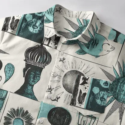 Tokyo-Tiger Mystical Art Objects Button-up Shirt