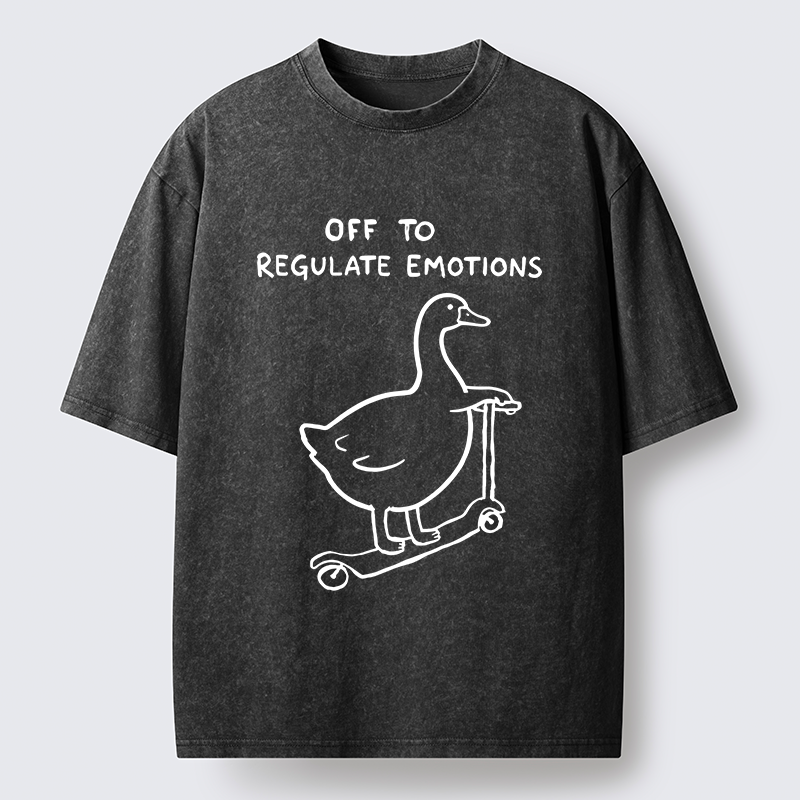 Tokyo‑Tiger Stupid Goose Meme Washed T‑Shirt