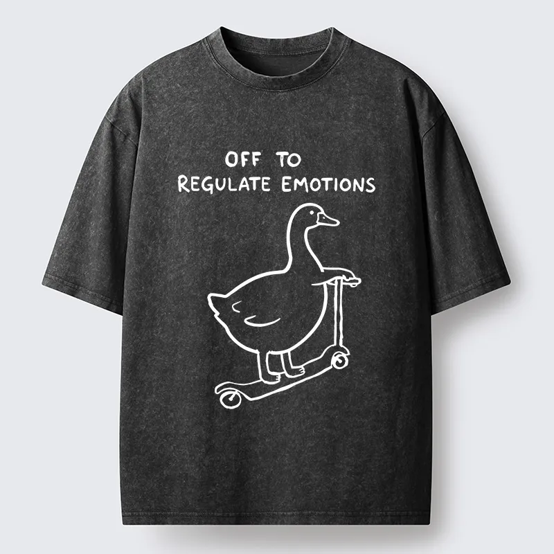 Tokyo‑Tiger Stupid Goose Meme Washed T‑Shirt