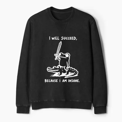Tokyo-Tiger Warrior Frog Funny Meme Washed Terry Sweatshirt