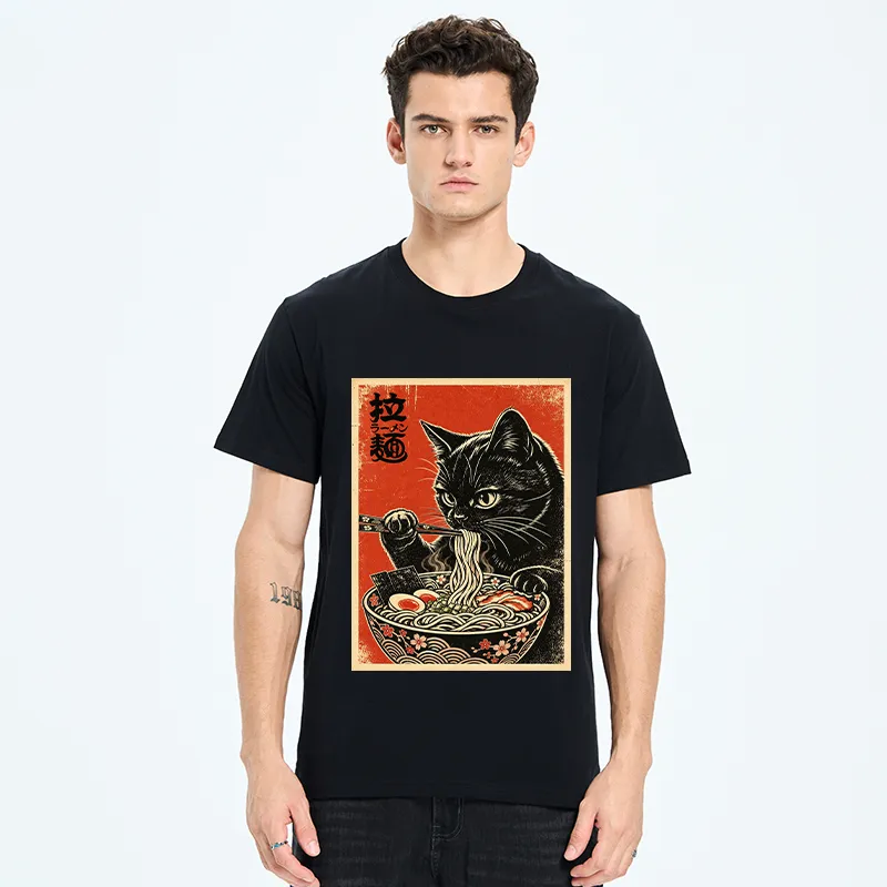 Tokyo-Tiger Japanese Ramen Cat Art Classic T-Shirt