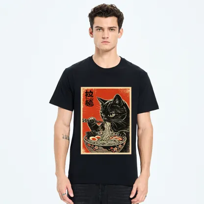 Tokyo-Tiger Japanese Ramen Cat Art Classic T-Shirt
