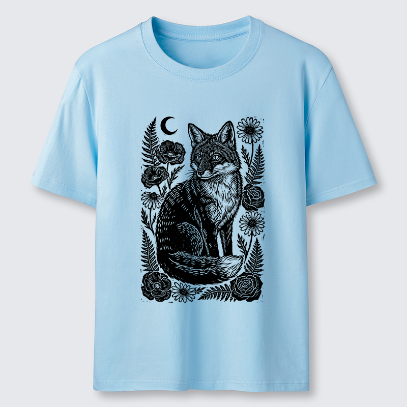 Tokyo-Tiger Wild Fox Floral Vibe Classic T-Shirt