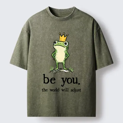 Tokyo-Tiger Confident Crown Frog Washed T-Shirt