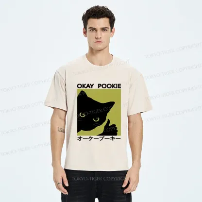 Tokyo-Tiger Okay Pookie Cat Washed T-Shirt