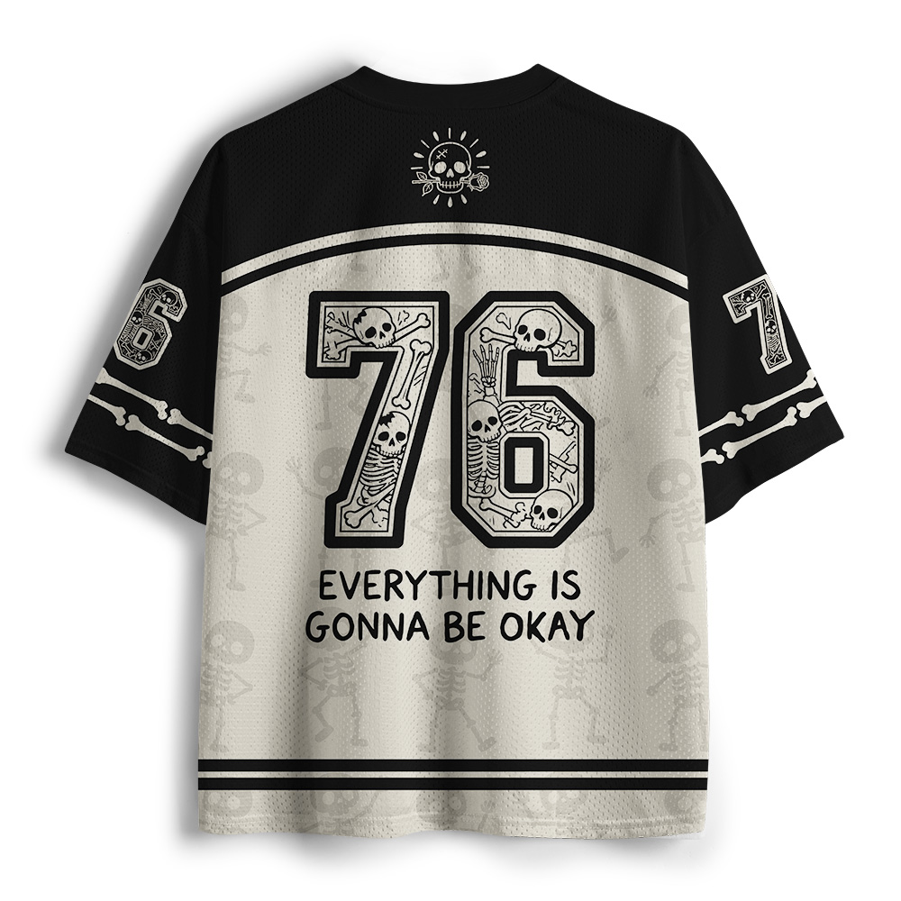 Tokyo-Tiger Funny Skeleton Vibe Mesh Jersey