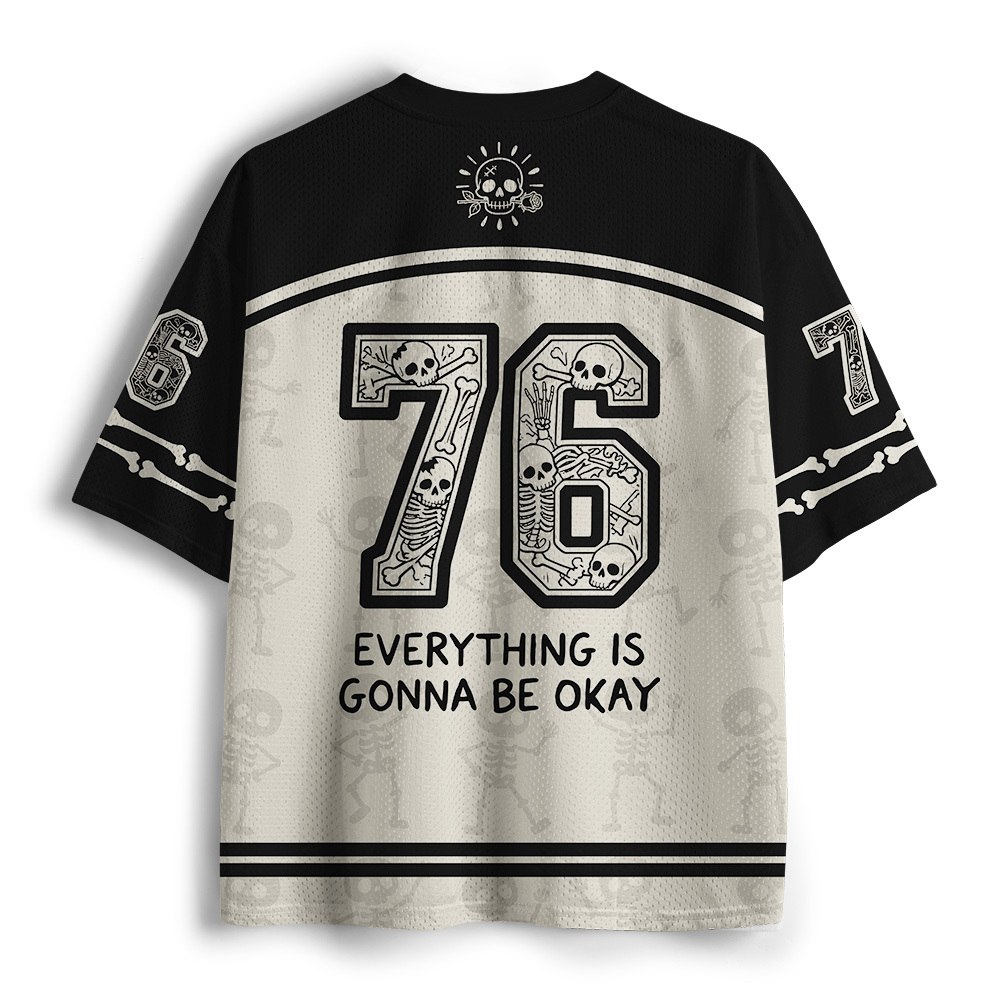 Tokyo-Tiger Funny Skeleton Vibe Mesh Jersey