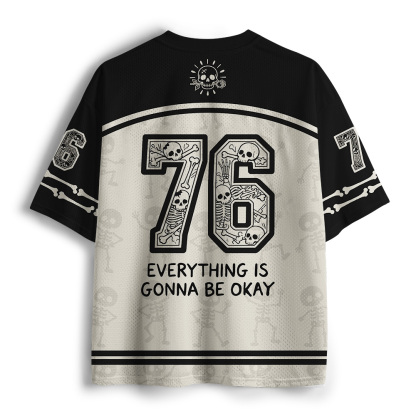 Tokyo-Tiger Funny Skeleton Vibe Mesh Jersey