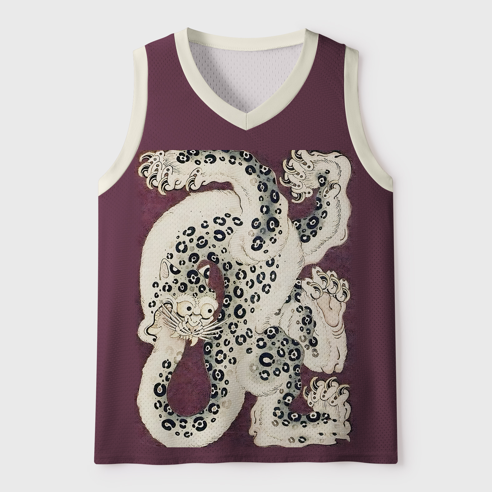 Tokyo-Tiger Incredible Snow Leopard Mesh Tank Top