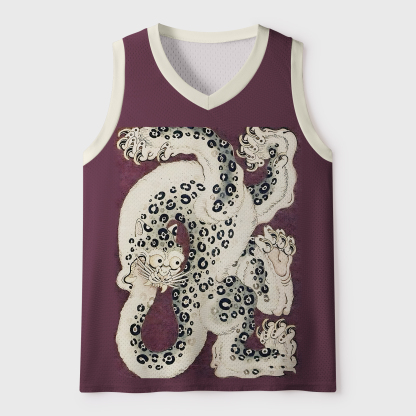Tokyo-Tiger Incredible Snow Leopard Mesh Tank Top