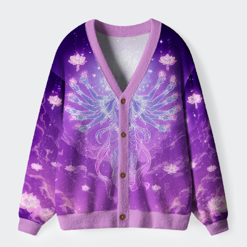 Tokyo-Tiger Thousand-Hand Lotus Bodhisattva Ugly Cardigan Sweater