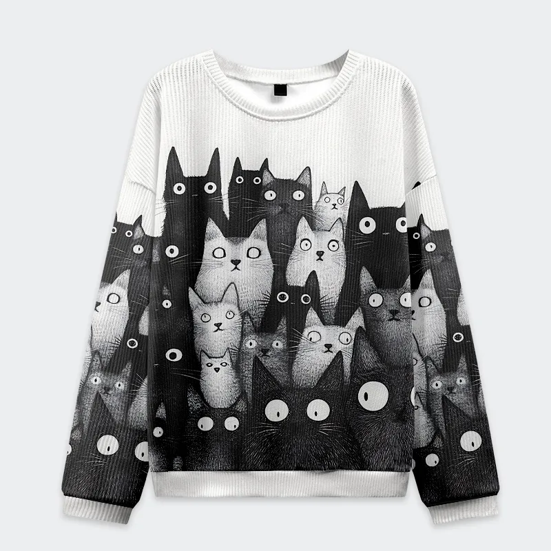 Tokyo-Tiger The Judgmental Stare Of Catsa Christmas Ugly Sweatshirt
