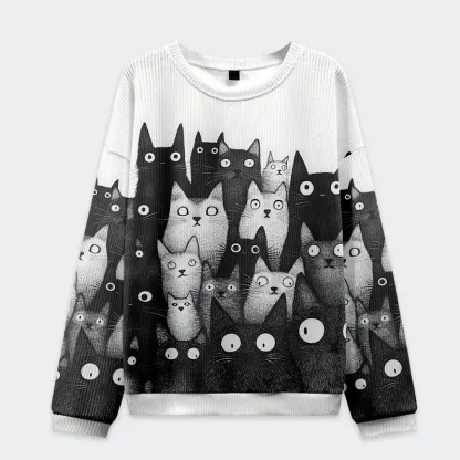 Tokyo-Tiger The Judgmental Stare Of Catsa Christmas Ugly Sweatshirt