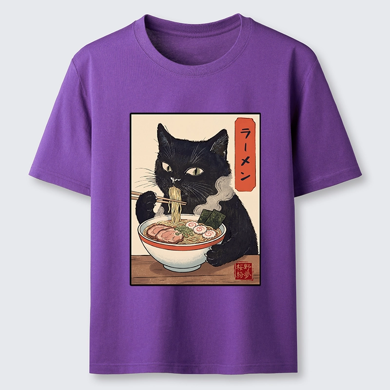 Tokyo-Tiger Ramen Eating Cute Cat Classic T-Shirt