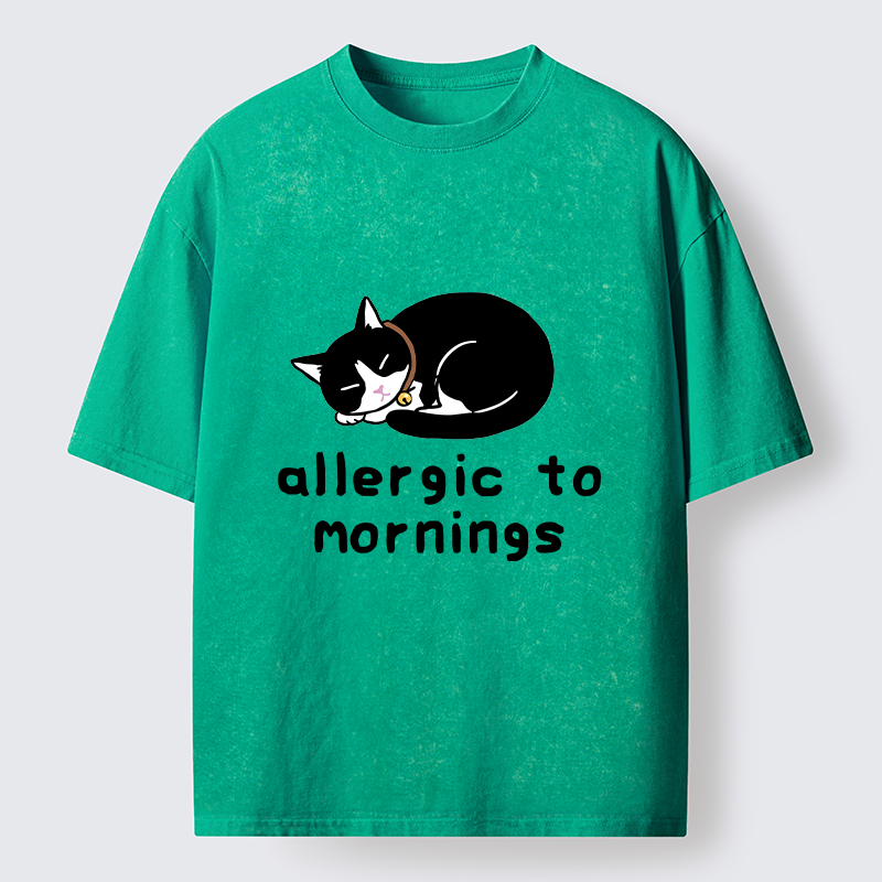 Tokyo‑Tiger Funny Sleep Cat Meme Washed T-Shirt