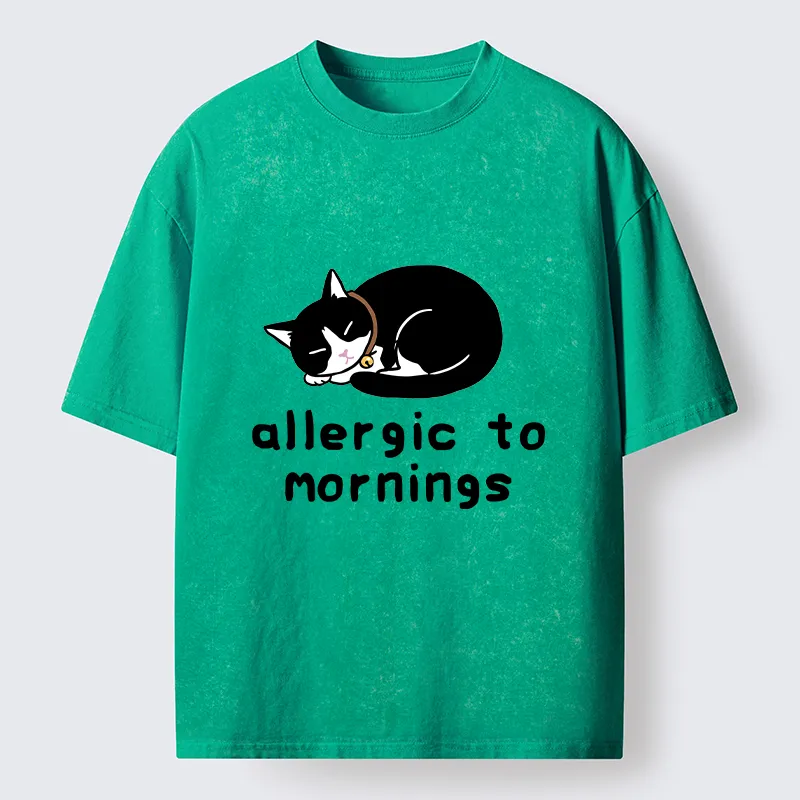 Tokyo‑Tiger Funny Sleep Cat Meme Washed T-Shirt