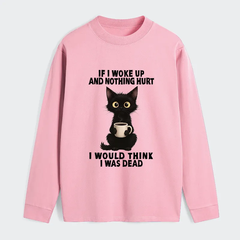 Tokyo-Tiger Funny Cute Black Cat And Coffee Meme Classic Long Sleeve T-Shirt