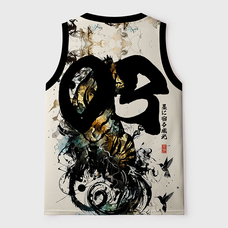 Tokyo-Tiger Golden Tiger And Soaring Birdsy Mesh Tank Top