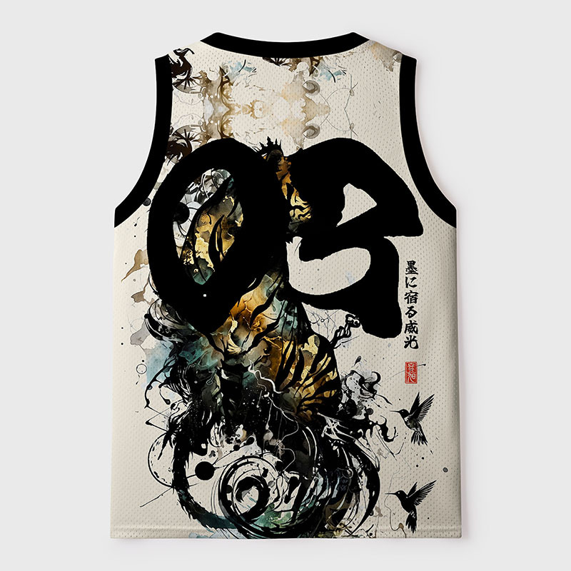 Tokyo-Tiger Golden Tiger And Soaring Birdsy Mesh Tank Top